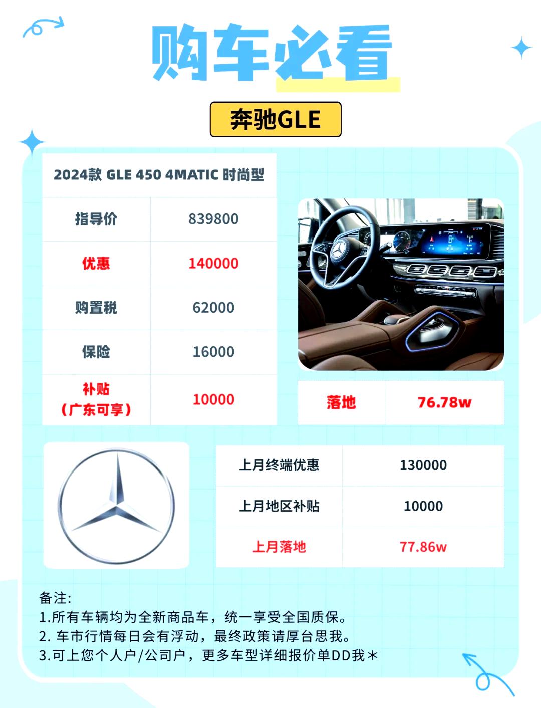 2024奔驰GLE加版降价促销中 直降27万